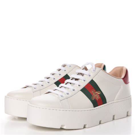 gucci ace embroidered sneaker|Gucci new ace platform sneakers.